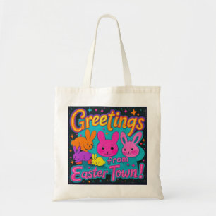 Tote Bag Salutation De Pâques Des Bunnies