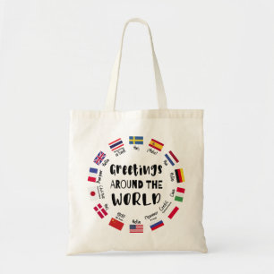 Tote Bag Salutations autour du monde, Bonjour dans toutes l