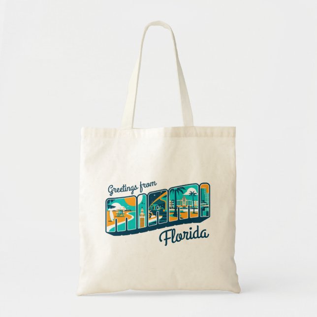 Tote Bag Salutations de Miami la Floride (Devant)