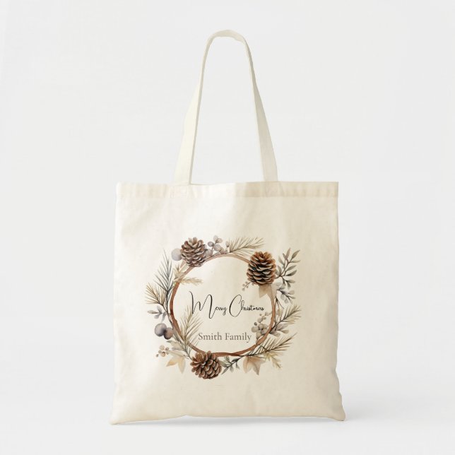 Tote Bag Salutations de Noël (Devant)