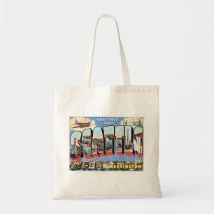 Tote Bag Salutations De Seattle, Washington États-Unis