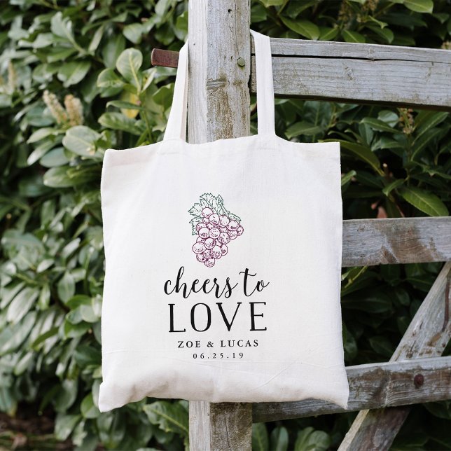 Tote Bag Salutations pour aimer Mariage campagnard à vin Fa (Créateur téléchargé)