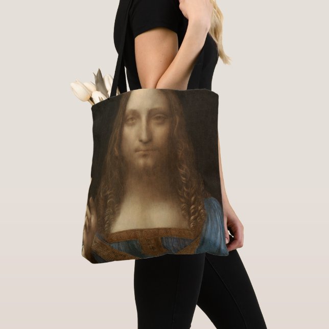 Tote Bag Salvator Mundi de Léonard de Vinci (Jésus-Christ) (De près)