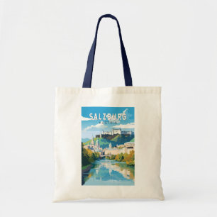 Tote Bag Salzbourg Autriche Travel Art Vintage