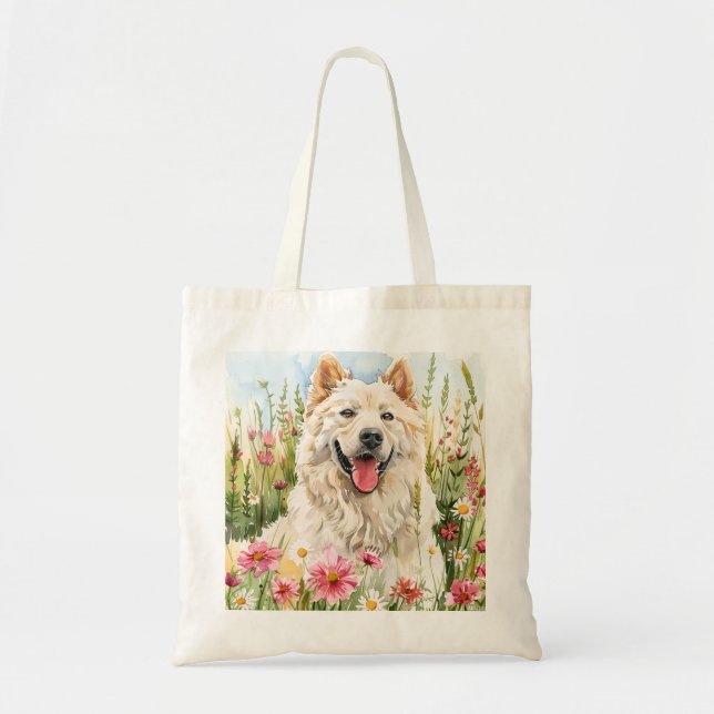 Tote Bag – Samoyed Canvas Dog Lover Bag (Devant)