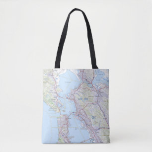 Tote Bag San Francisco et la carte de la baie