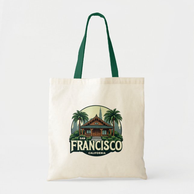 Tote Bag San Francisco, un mélange de nature et d'architect (Devant)