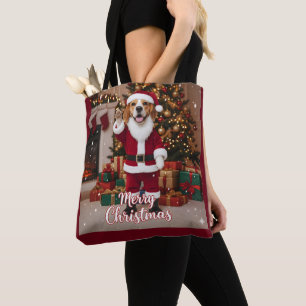 Tote Bag Santa Beagle Joyeux Noël - Beagle Xmas Chien