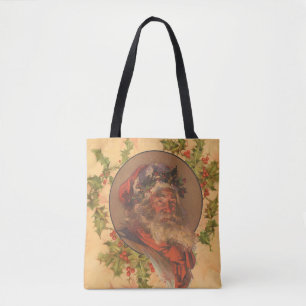 Tote Bag Santa Claus Noël Portrait Vintage