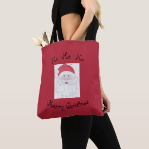 Tote Bag Santa Clause "Ho Ho Ho" Noël