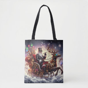 Tote Bag Santa/Rennes steampunk Noël/hiver