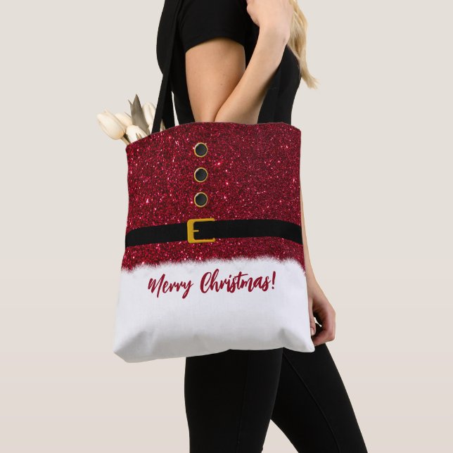 Tote Bag Santas Dazzling Red Outfit - Noël- (De près)