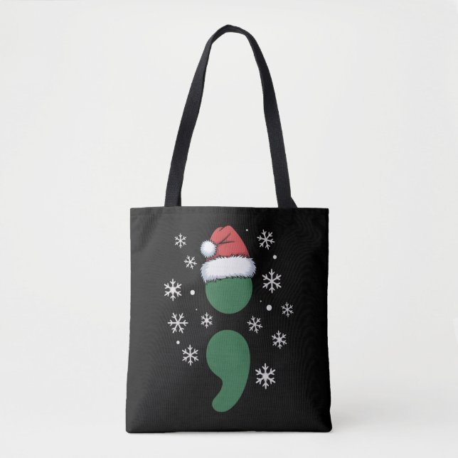 Tote Bag Santé Mentale Noël Dépression Sensibilisation Xmas (Devant)