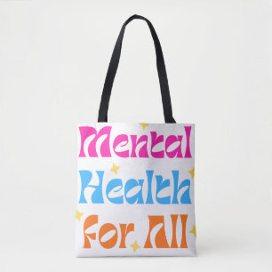 Tote Bag : 'Santé mentale pour tous' Typographie Rétro