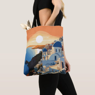 TOTE BAG SANTORINI GRÈCE N° 1