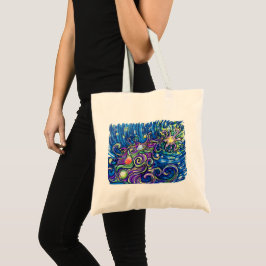 Tote Bag Sapin de Noël Cosmique
