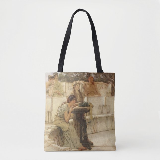 Tote Bag Sappho et Alcaeus par Sir Lawrence Alma Tadema (Devant)