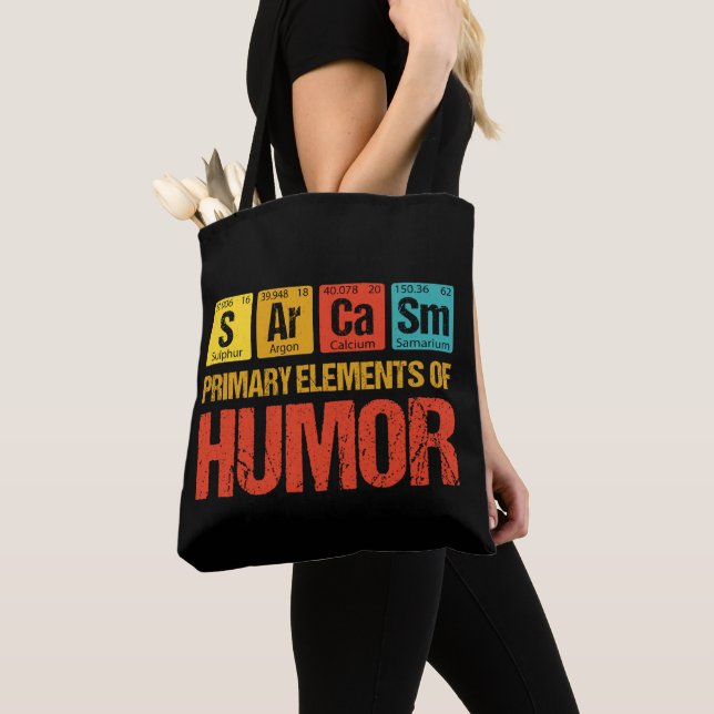 Tote Bag Sarcasme Éléments principaux de l'Humour (De près)