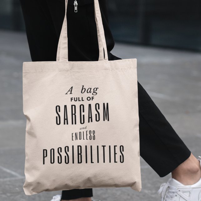Tote Bag Sarcasme et possibilités drôles bizarreries modern (Unlock endless possibilities and showcase your wit with this must-have tote bag! )