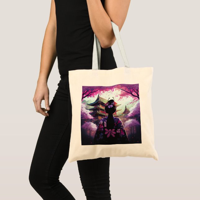 Tote Bag Sari Cerisiers (Devant (produit))