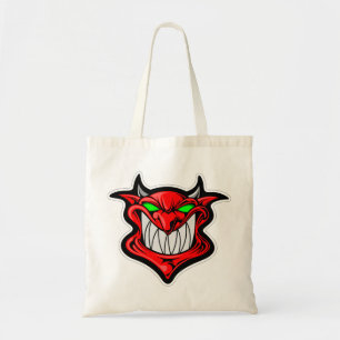 Tote Bag satan tête visage démon de dessin