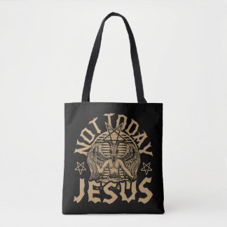 Tote Bag Satanic Baphomet Satan Pas aujourd'hui Jésus Tank 