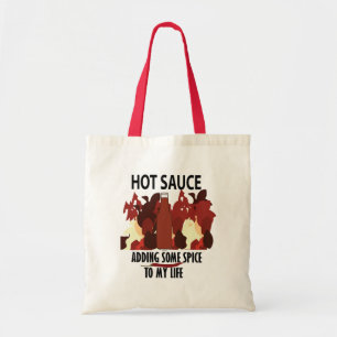 Tote Bag Sauce chaude Ketchup Fire Red Chili Pepper