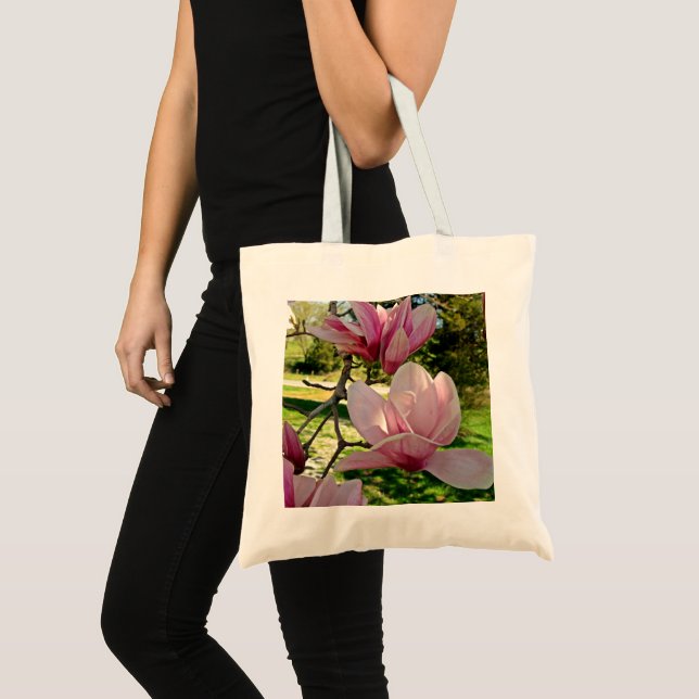 Tote Bag Saucer Magnolia Blossom Sag - Personnalisé (Devant (produit))