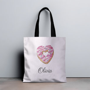 Tote Bag Saupoudrer la fille sucrée Donut