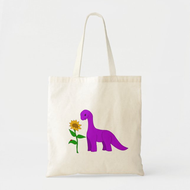 Tote Bag Sauropod et tournesol (Devant)