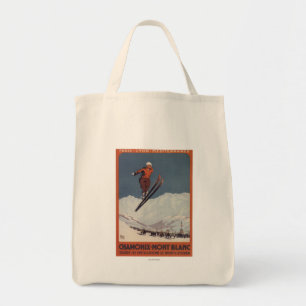 Tote Bag Saut à skis - affiche olympique de promo de PLM