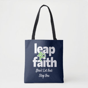 Tote Bag Saut de foi Ne laissez pas la peur vous arrêter