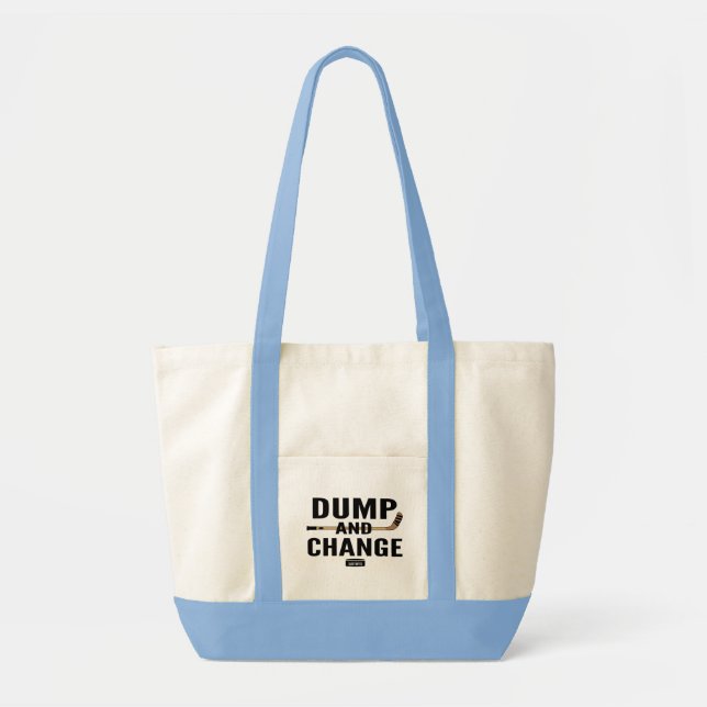 Tote Bag Sauter et changer couche de hockey bleu (Devant)