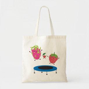 Tote Bag Sauts De Fruits Sur Trampoline