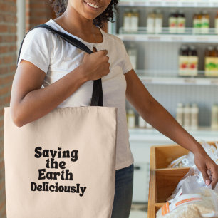 Tote Bag Sauver la Terre Épicerie délicieusement mignonne