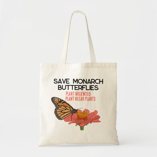 Tote Bag Sauver les papillons monarques (Devant)