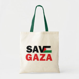 Tote Bag Sauvez GAZA avec le drapeau palestinien customisé