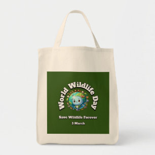 Tote Bag Sauvez La Faune. Journée mondiale de la faune