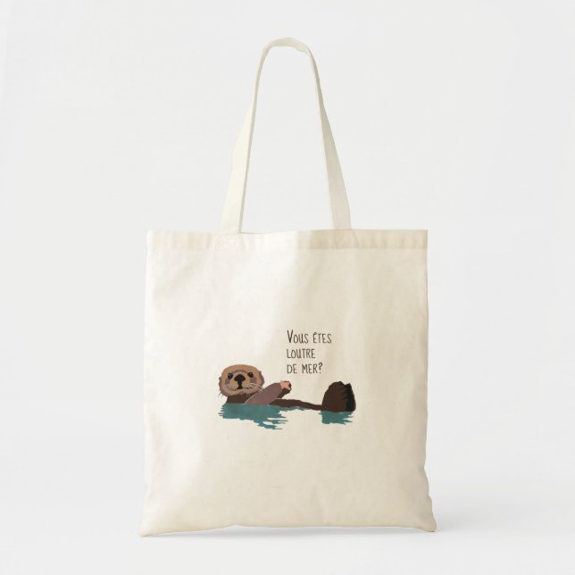 Tote Bag Sauvez la loutre de mer (Devant)