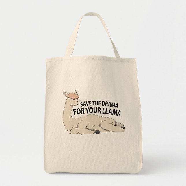 Tote Bag Sauvez Le Drama Llama (Devant)