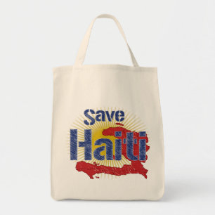 Tote Bag Sauvez le montant du Haïti (bleu) - vont à la