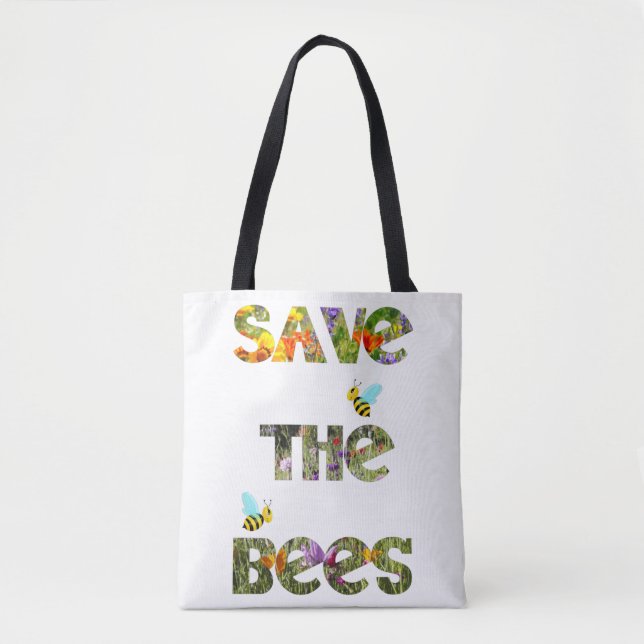 Tote Bag Sauvez les abeilles (anglais) (Devant)