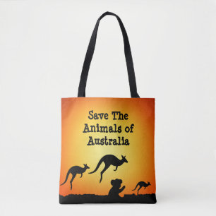 Tote Bag Sauvez les animaux d'Australie