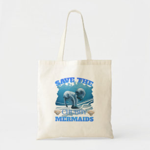Tote Bag Sauvez Les Manatées De Sirènes De Chubby
