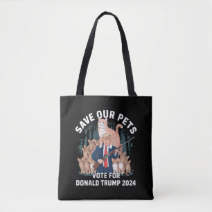 Tote Bag Sauvez Nos Animaux 2024 Président Trump Politique