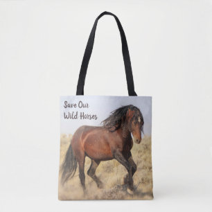 Tote Bag Sauvez nos chevaux sauvages