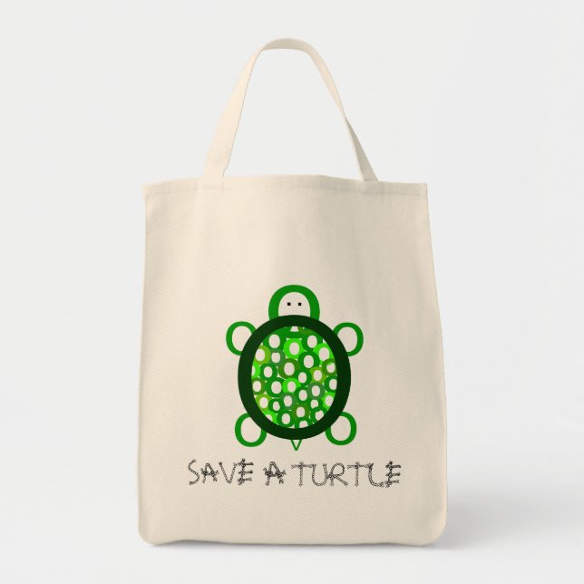 Tote Bag Sauvez une tortue (Devant)