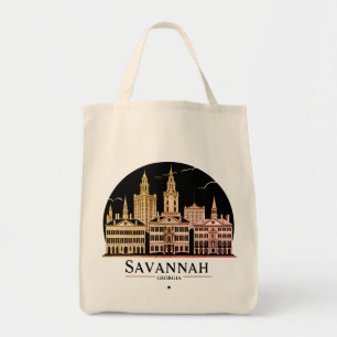 Tote Bag Savannah Georgia Skyline