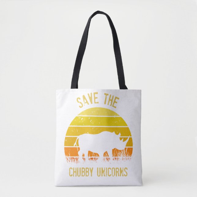 Tote Bag Save the Chubby Unicorns (Devant)