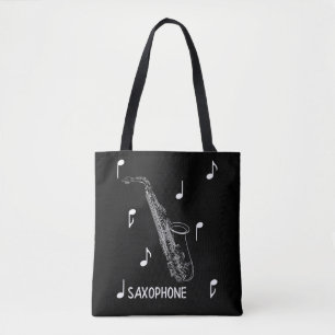 Tote Bag Saxophone de notes musicales